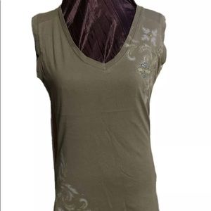 Harley Davidson Women's sleeveless Green Tshirt